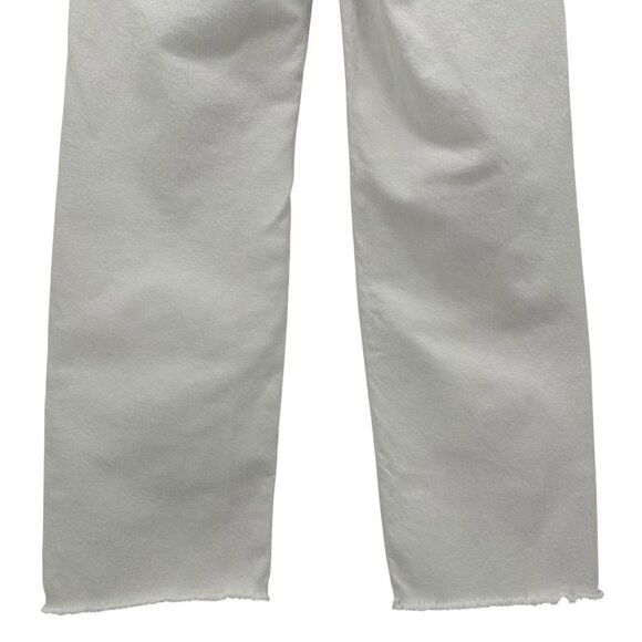 Madewell Womens 25 Jeans The Perfect Vintage Straight Rip Raw Hem White - Picture 6 of 9